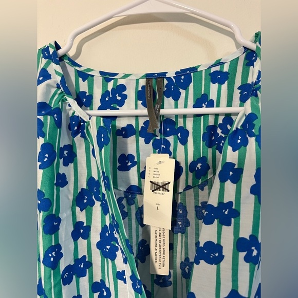 NWT Anthropologie Blue and White Maxi Dress - Picture 6 of 6